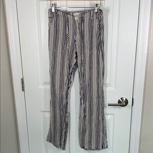 Just Living blue and ivory striped casual pants size small